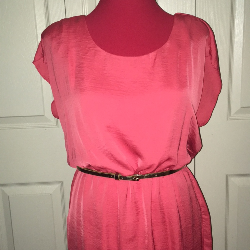 Coral evening dress